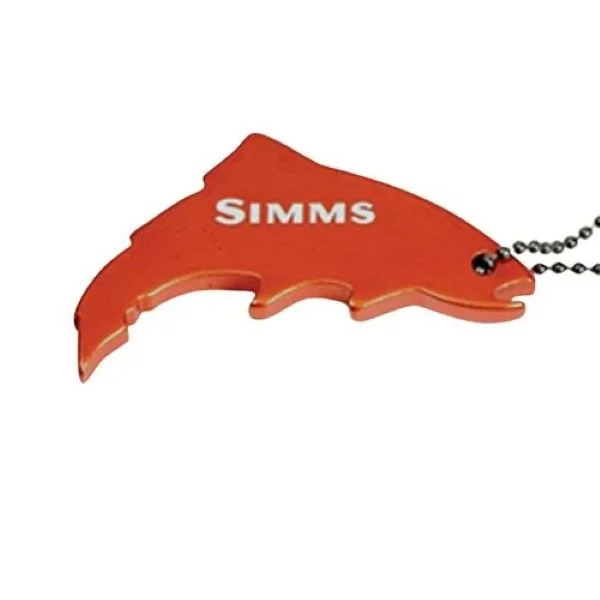 Simms Orange/red trout-shaped bottle opener