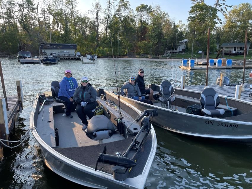 Boats for self-guided fishing at Lake of the Woods