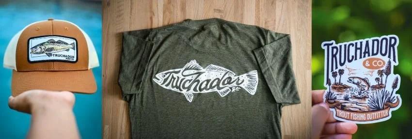 Baseball hat, t-shirt and decal from Truchador in South Texas