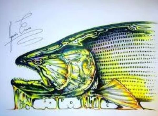 Gavin Erwin Painting Golden Dorado