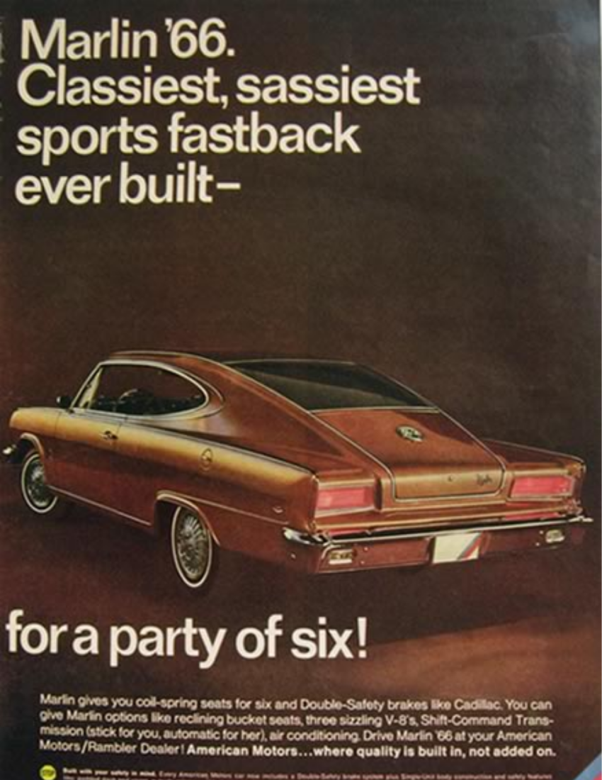 AMC Marlin '66 magazine advertsiemetn