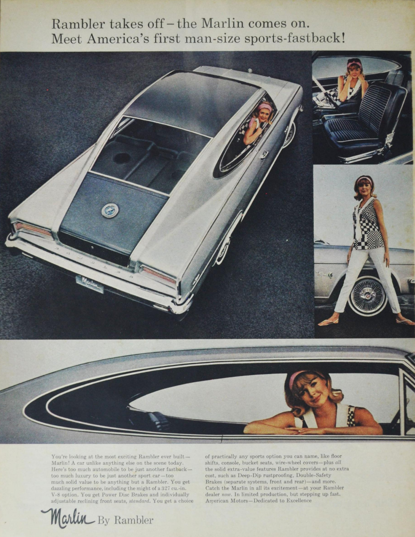 AMC Marlin man-size sports-fastback advertisement