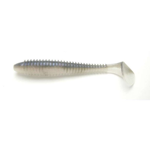 4.8" Keitech Fat Swing Impact Pro Blue Red Pearl ribbed swimbait