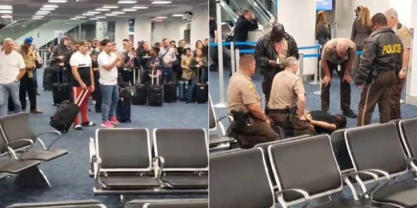 Airport brawl with bad consequences