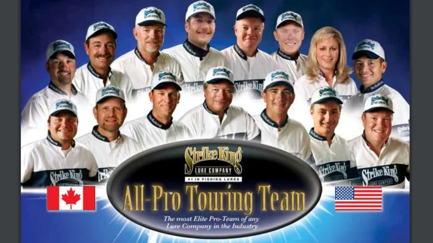 Past Strike King pro staff with Denny Brauer in the middle