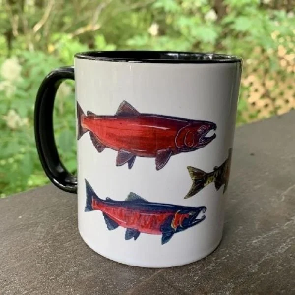 ShellART Spawning Salmon Mug