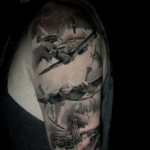 Dallas Cruz tattoo bush plane