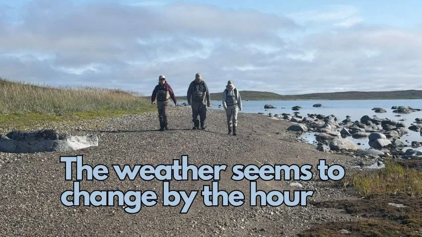 Hiking on remote Alaskan Beach Katmai National Park