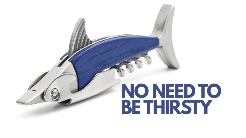 Marlin-shaped corkscrew and bottle opener from Kikkerland