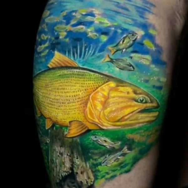 Kallel Tattoo Golden Dorado colorful