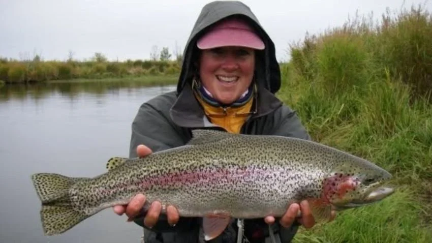 Nanci Morris Lyon Naknek River rainbow trout