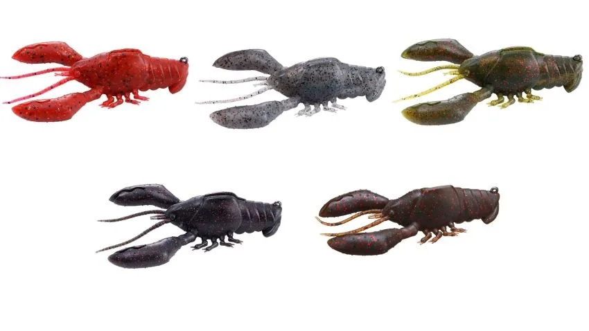 Crawfish color variations of Megabass Sleeper Craw