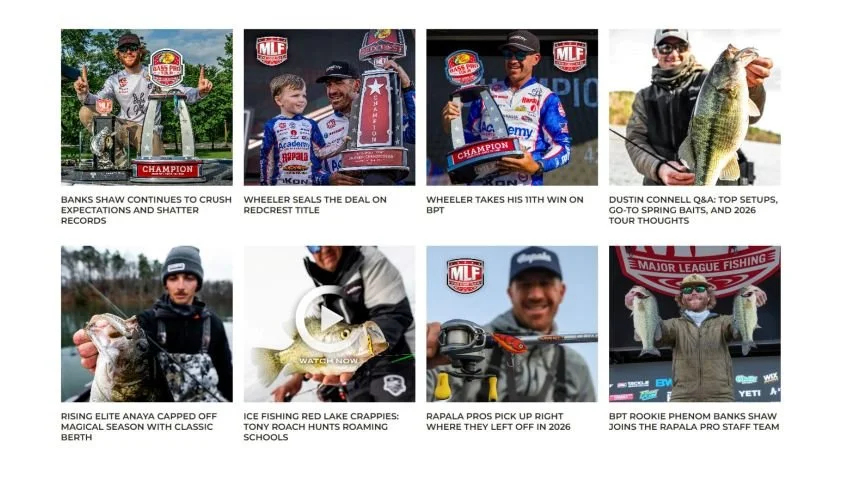 Articles by and about Rapala freshwater bass pro staff