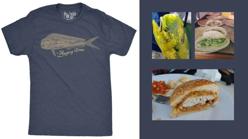 Mahi Cuts t-shirt from The Angry Seas