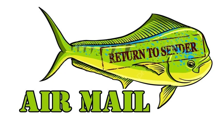 Mahi Mahi Air Mail Cartoon