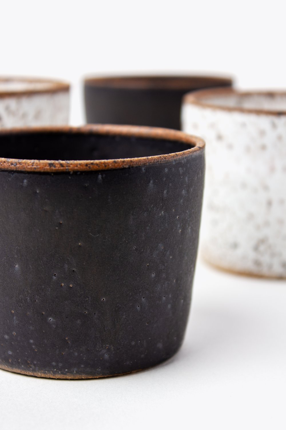 Stoneware Espresso Cup in Black — FORGE | Red Bank
