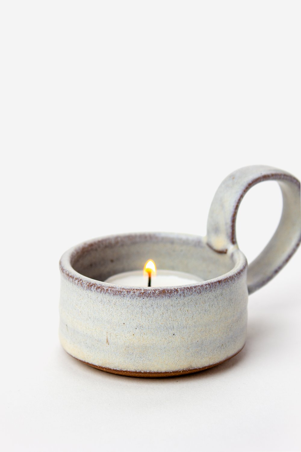 Tea Lite Candle Holder in Cream — FORGE