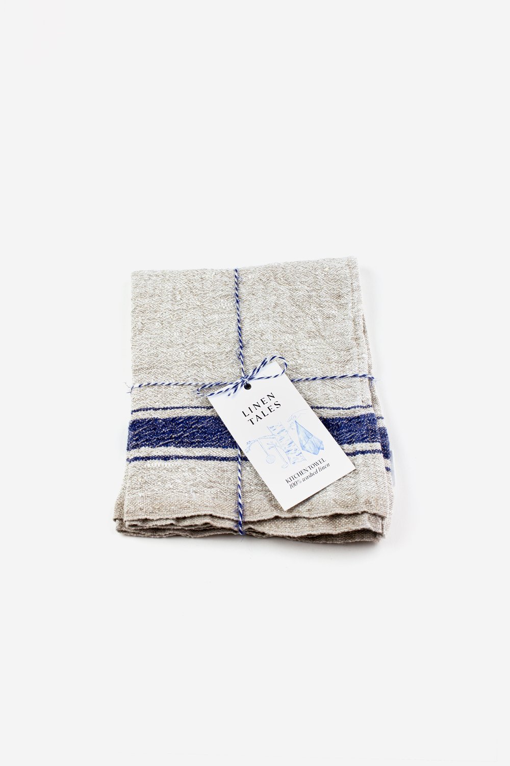 Linen Kitchen Towel - White