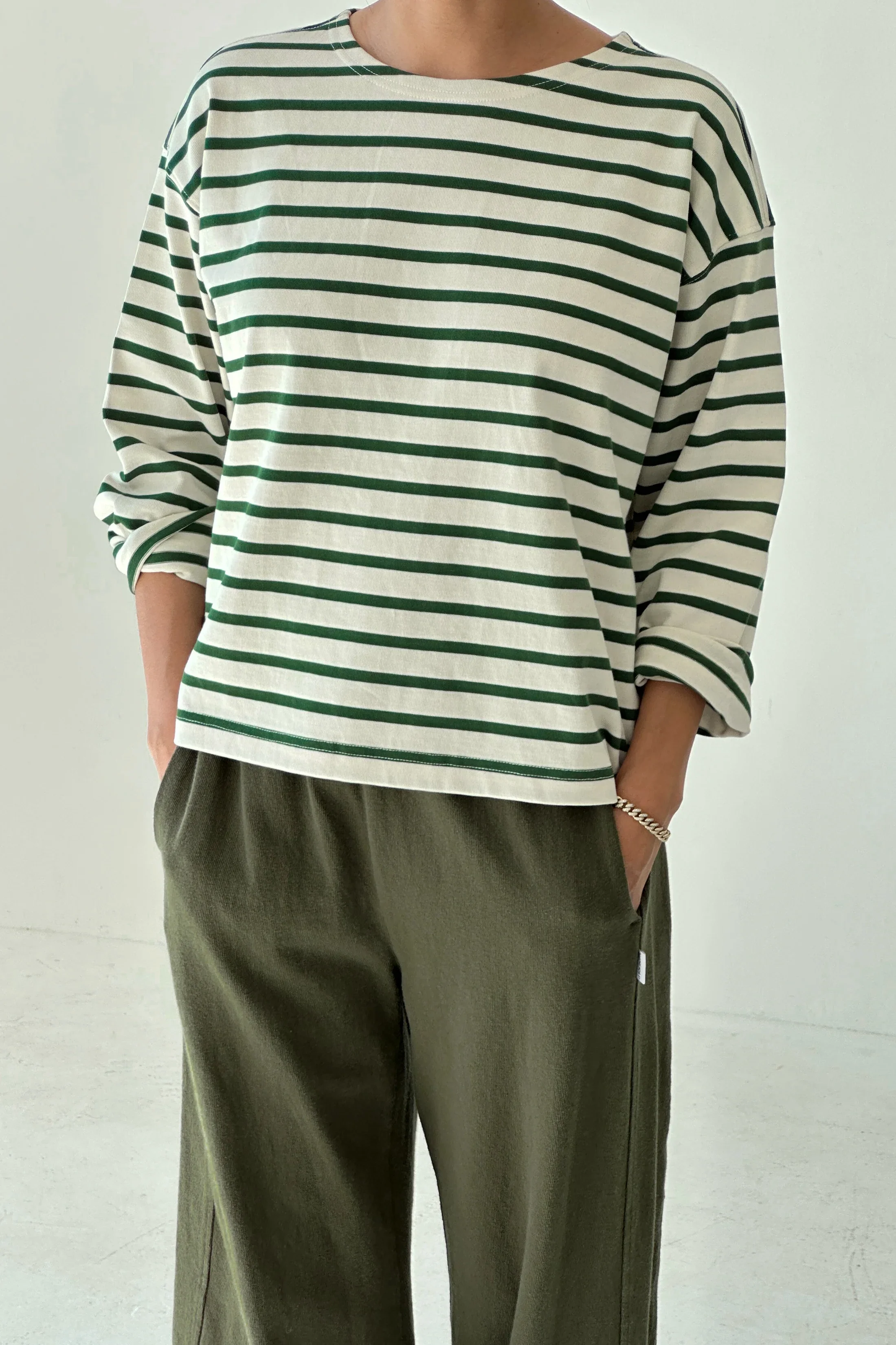 2 Le Bon Shoppe Sailor Top - Pine Stripe.webp