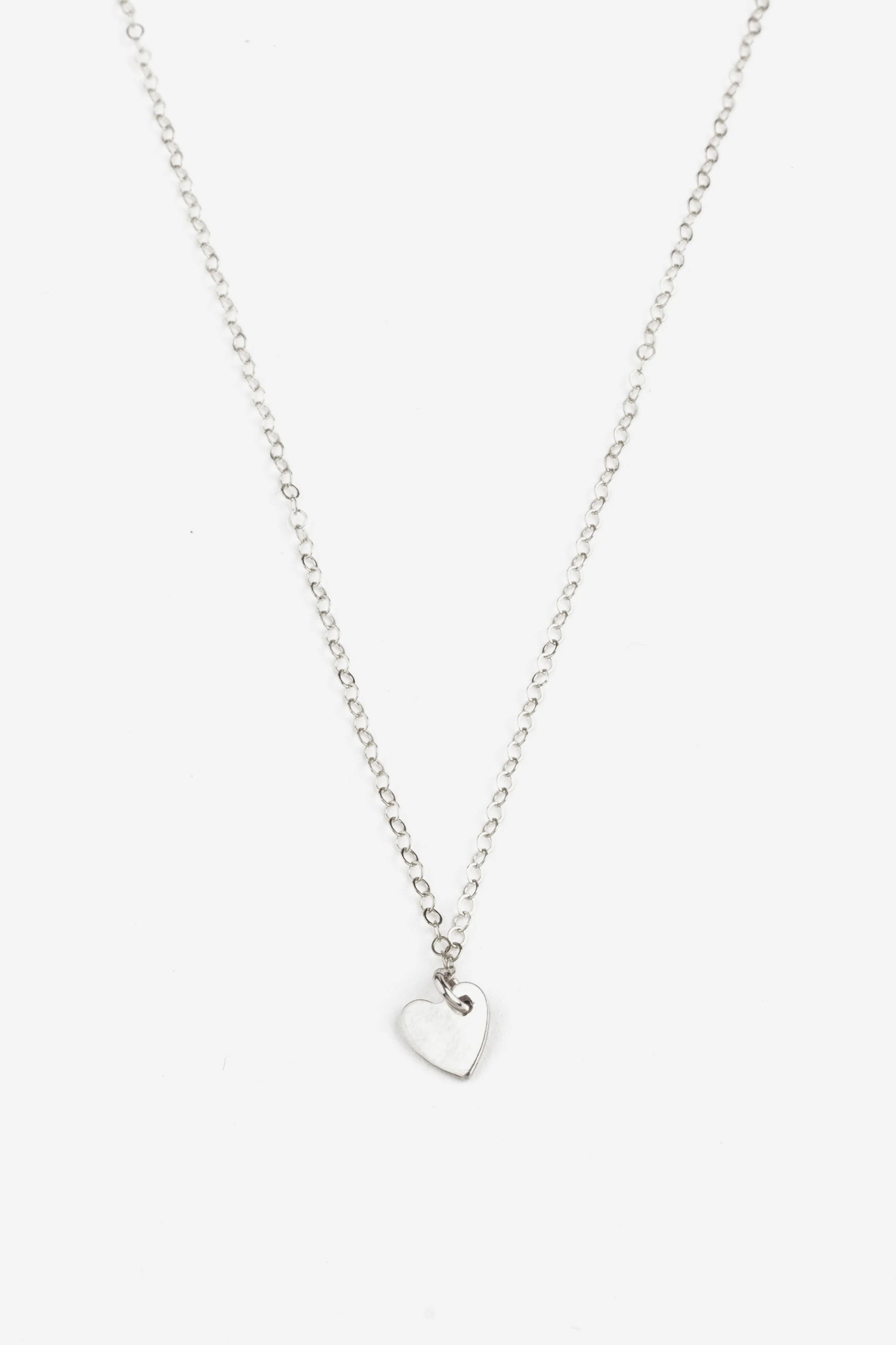 Lennon Heart Necklace in Silver