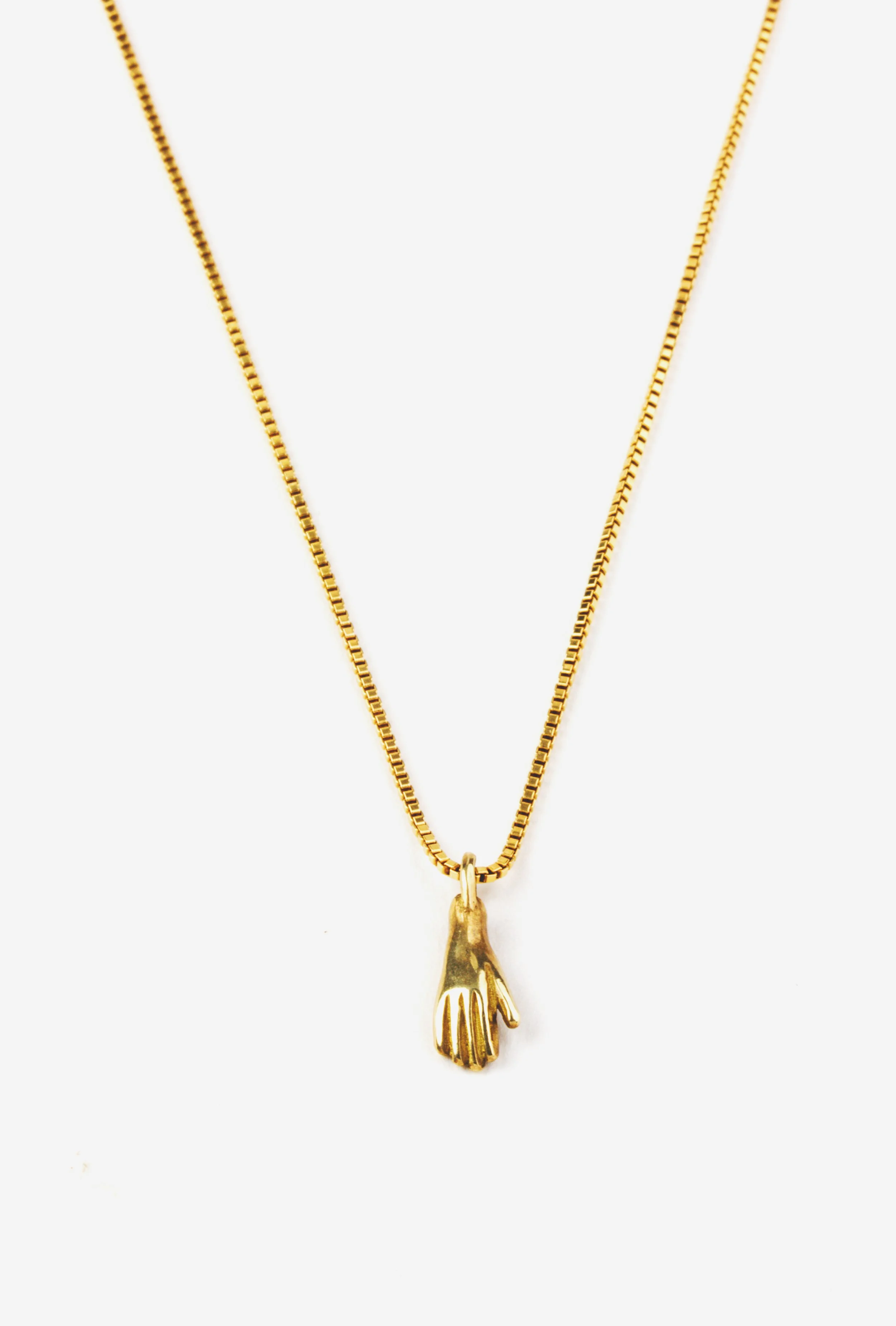 The Receiving Necklace in Brass