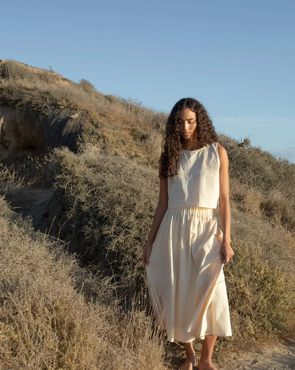 Honest Cotton Palmer Skirt in Ivory.jpg