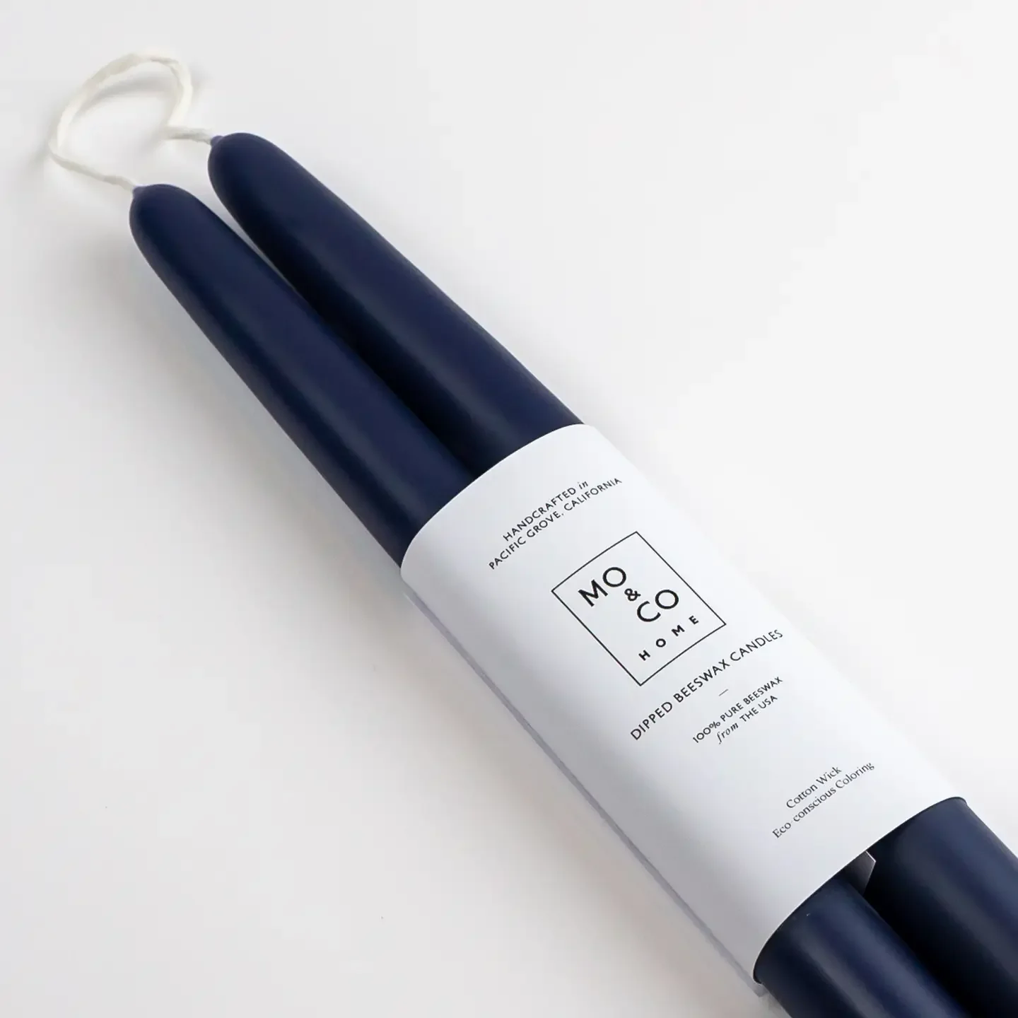 Beeswax Taper Candles in Midnight Blue