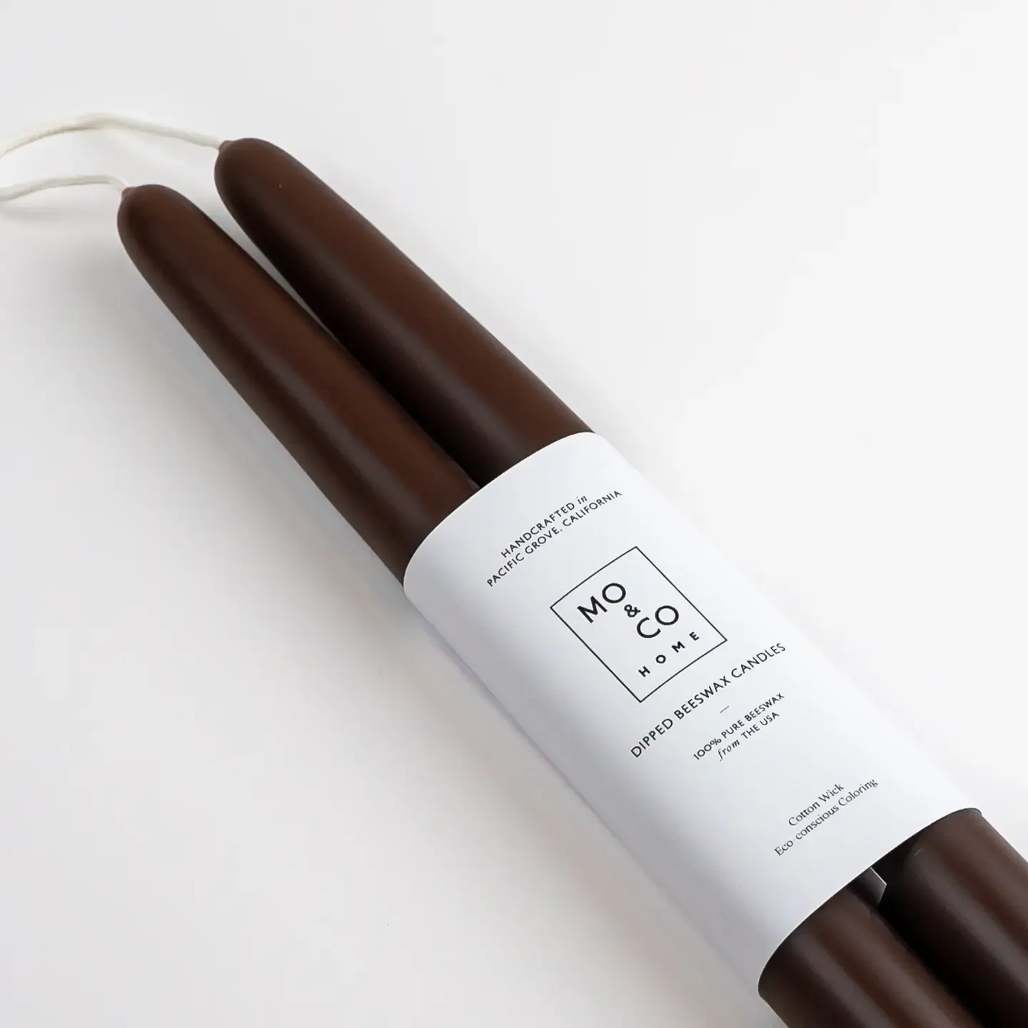 Beeswax Taper Candles In Chestnut