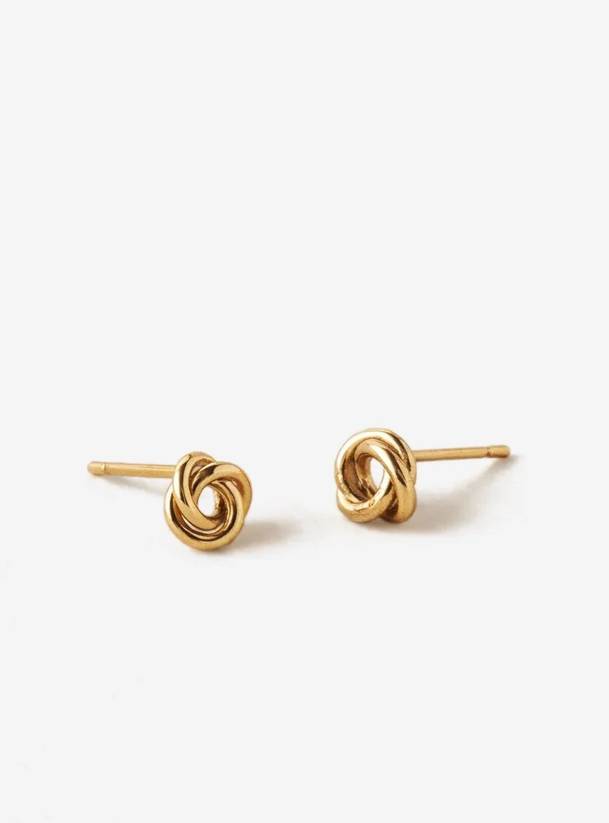Petite Knot Studs in Gold
