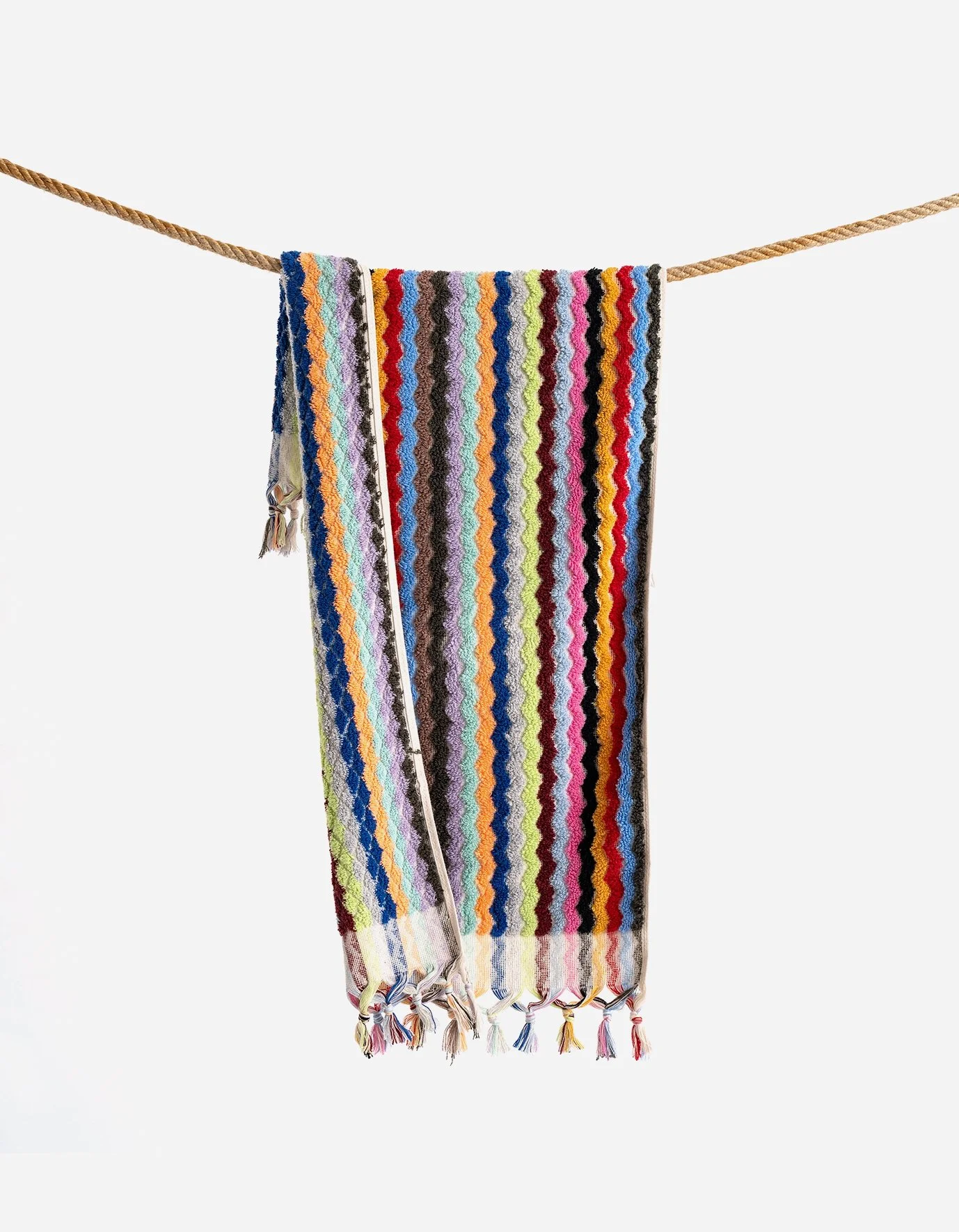 2 Kikoya Turkish Hand Towel in Multicolor Zigzag.jpg