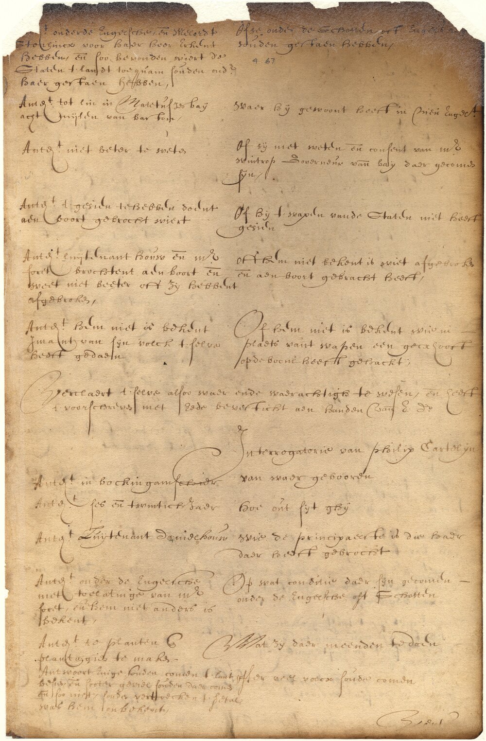 Interrogation of Jan Farington 16 May 1640. (cont.)