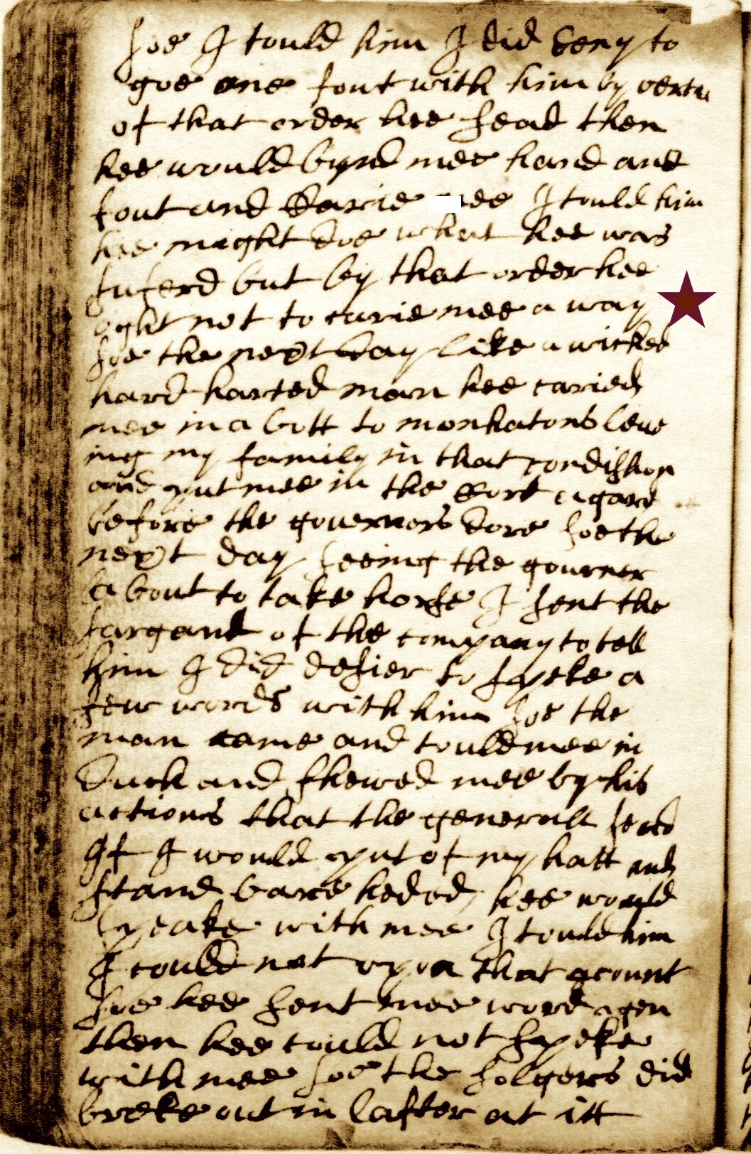 John Bowne's Journal, Folio 49 verso