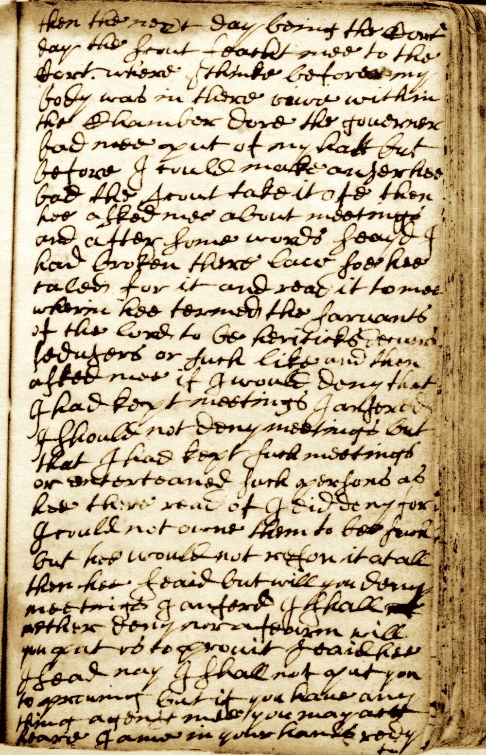 John Bowne's Journal, Folio 50