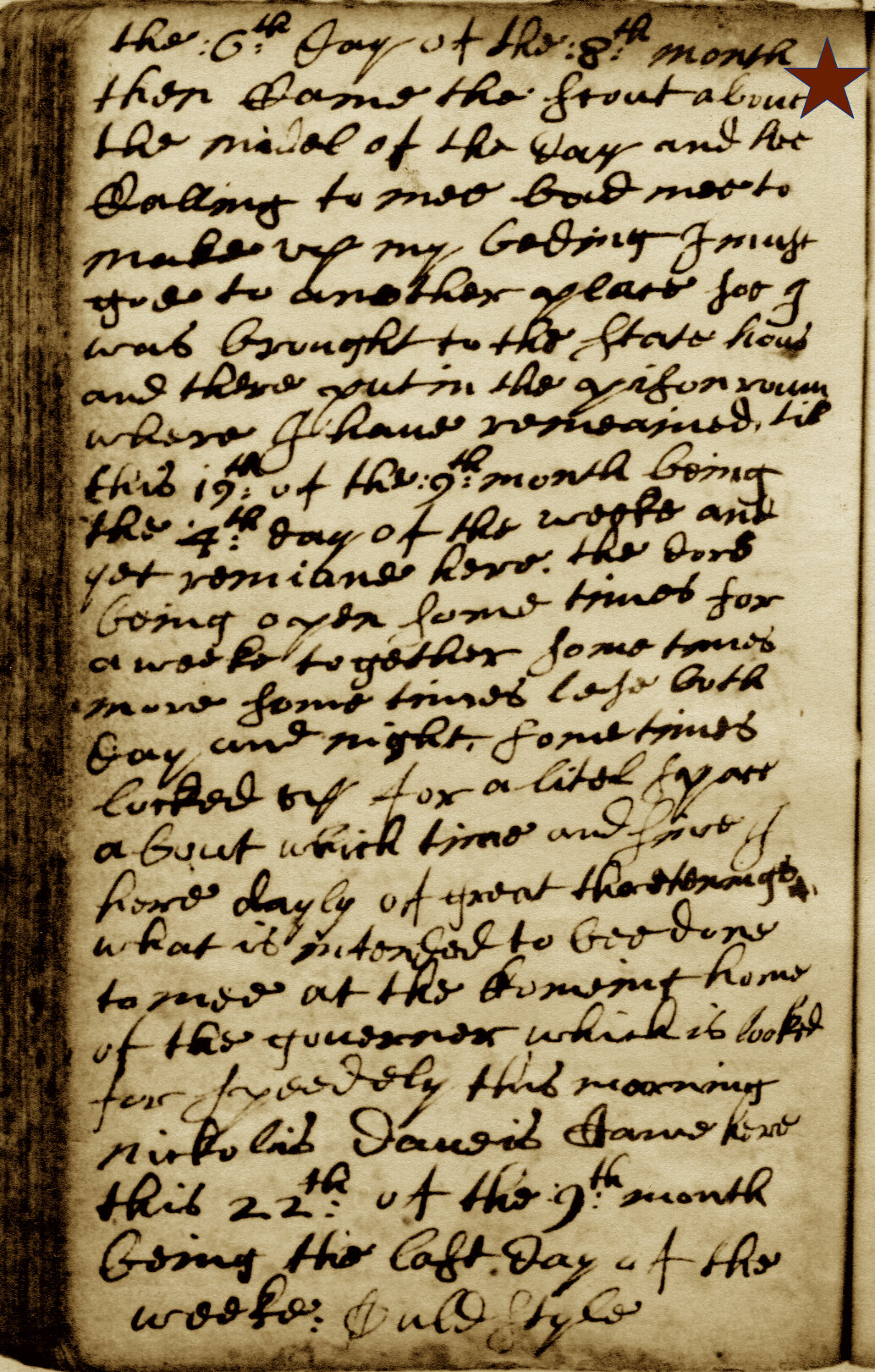 Journal of John Bowne, Folio 51 verso
