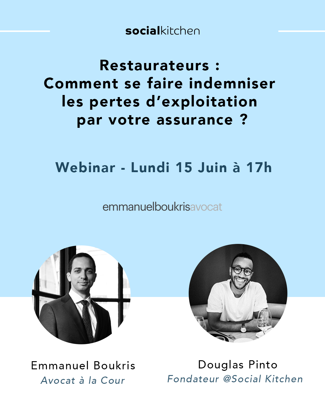 Coronavirus et Assurance Restauration - Webinar - "Comment faire indemniser les pertes d'exploitation par votre assurance ?"