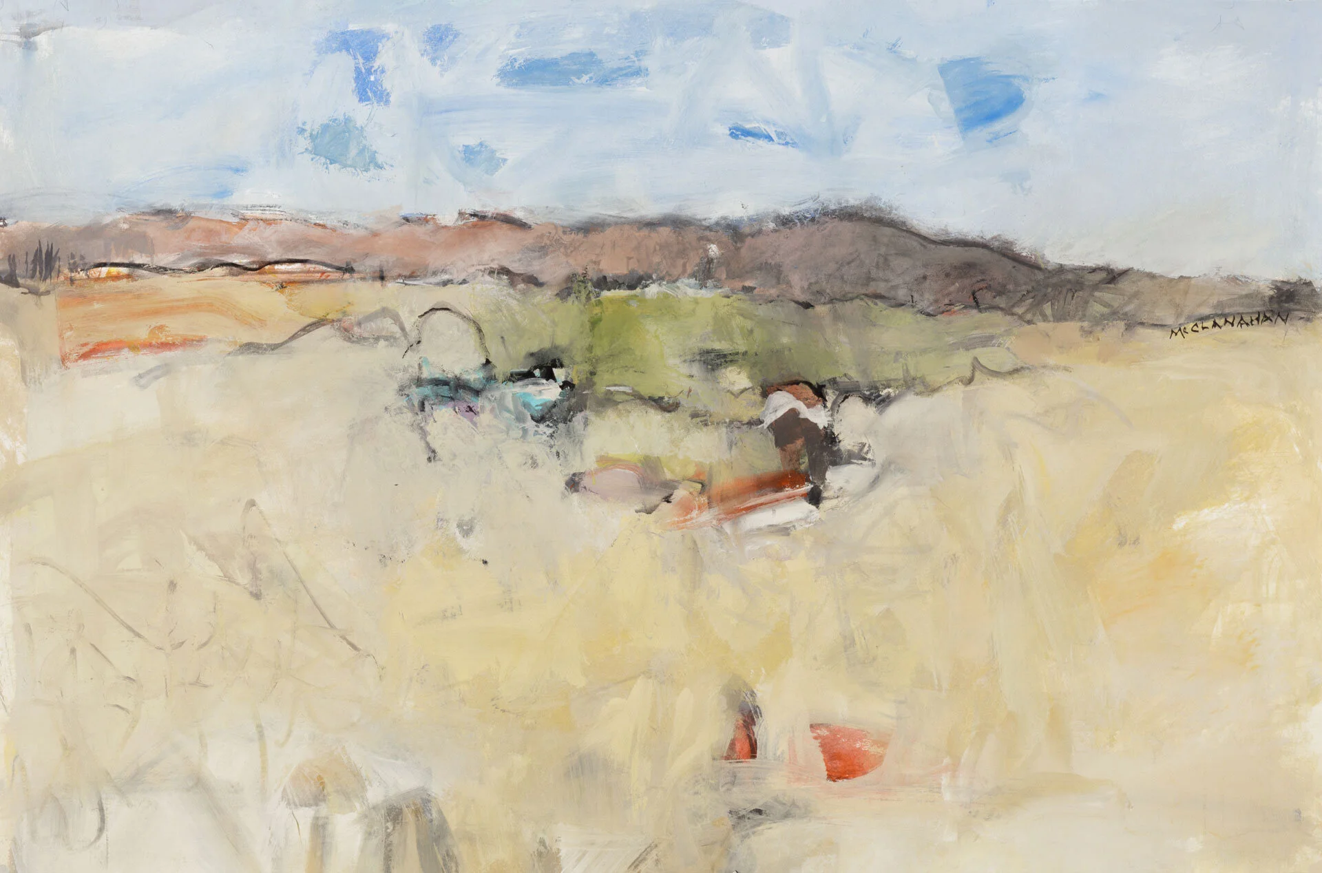 Landscape with Sky and Red