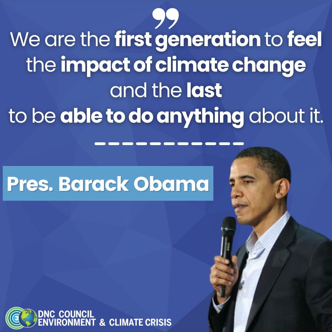 The climate emergency is here, and it's our collective responsibility to reverse it. The GOP has shown us over and over that they have no interest in pursuing climate action, whereas Democrats have made it a key part of our platform. Re-electing Pres