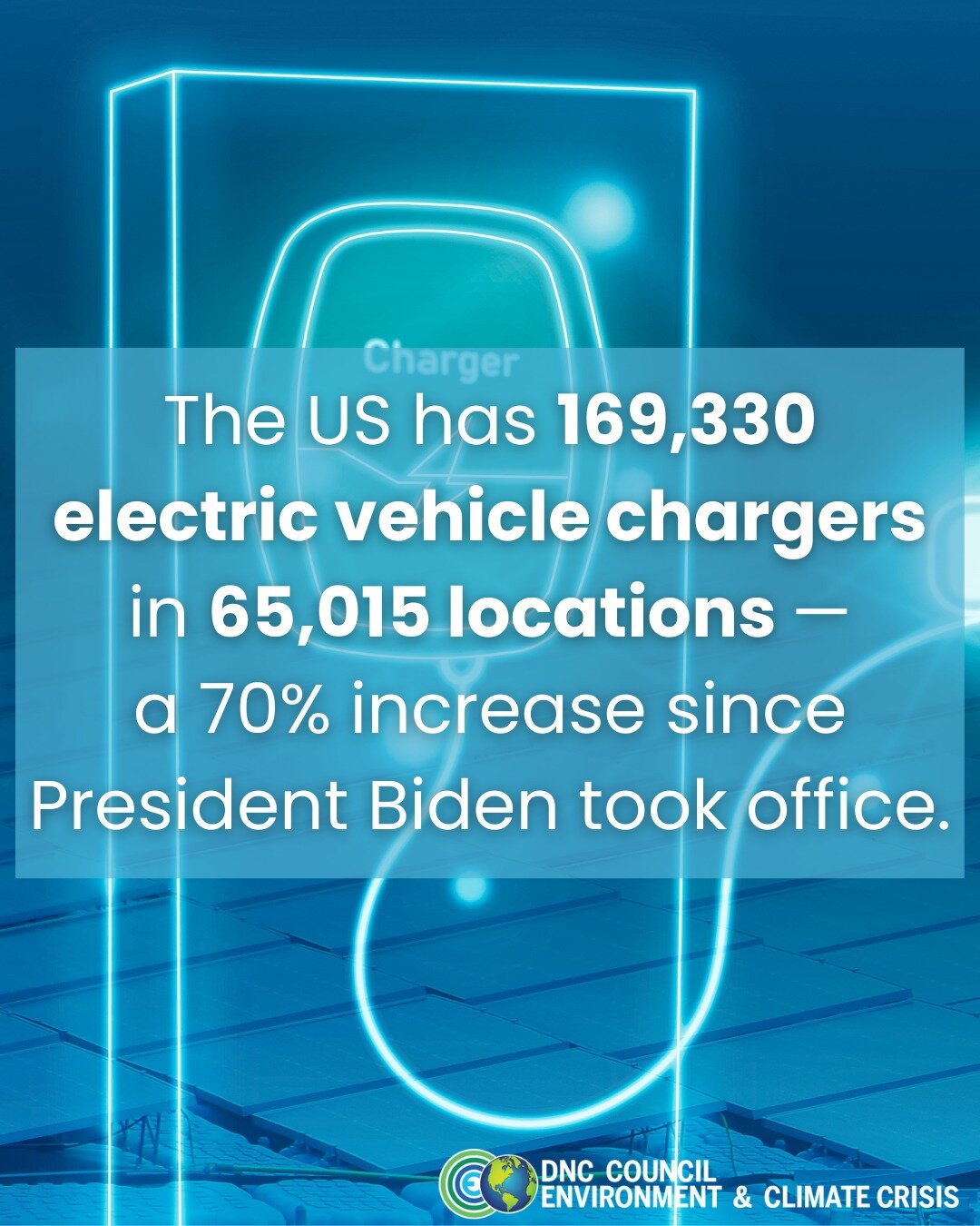 Charging up for a greener future!🔋⚡️ Since President Biden took office, we've seen a staggering 70% increase in EV chargers nationwide.
.
.
.
.
#BidenHarris #CleanEnergy #GreenFuture #EV #AllElectric