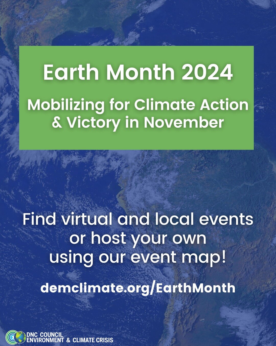 📣🌍 Launching today: Our Third Earth Month Mobilization!

Organize for climate action in 2024 with Democratic and environmental organizations worldwide &mdash; from nature walks to celebrations to roundtable discussions and more.

Search for an even
