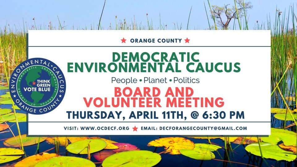 Want to get more involved in Orange County, FL environmental justice efforts? Join @environmental.democrats.ocfl for hybrid monthly Board and Volunteer Membership Meetings starting tomorrow (4/11)! You'll have the opportunity to discuss communication