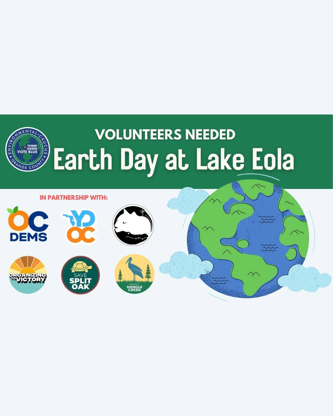 🌴 Join the @environmental.democrats.ocfl and the @semdems at the annual Central Florida Earth Day festival tomorrow, April 20th 10am to 6pm EDT on the east side of Lake Eola Park! Admission is free at this family-friendly, dog-friendly, alcohol-free