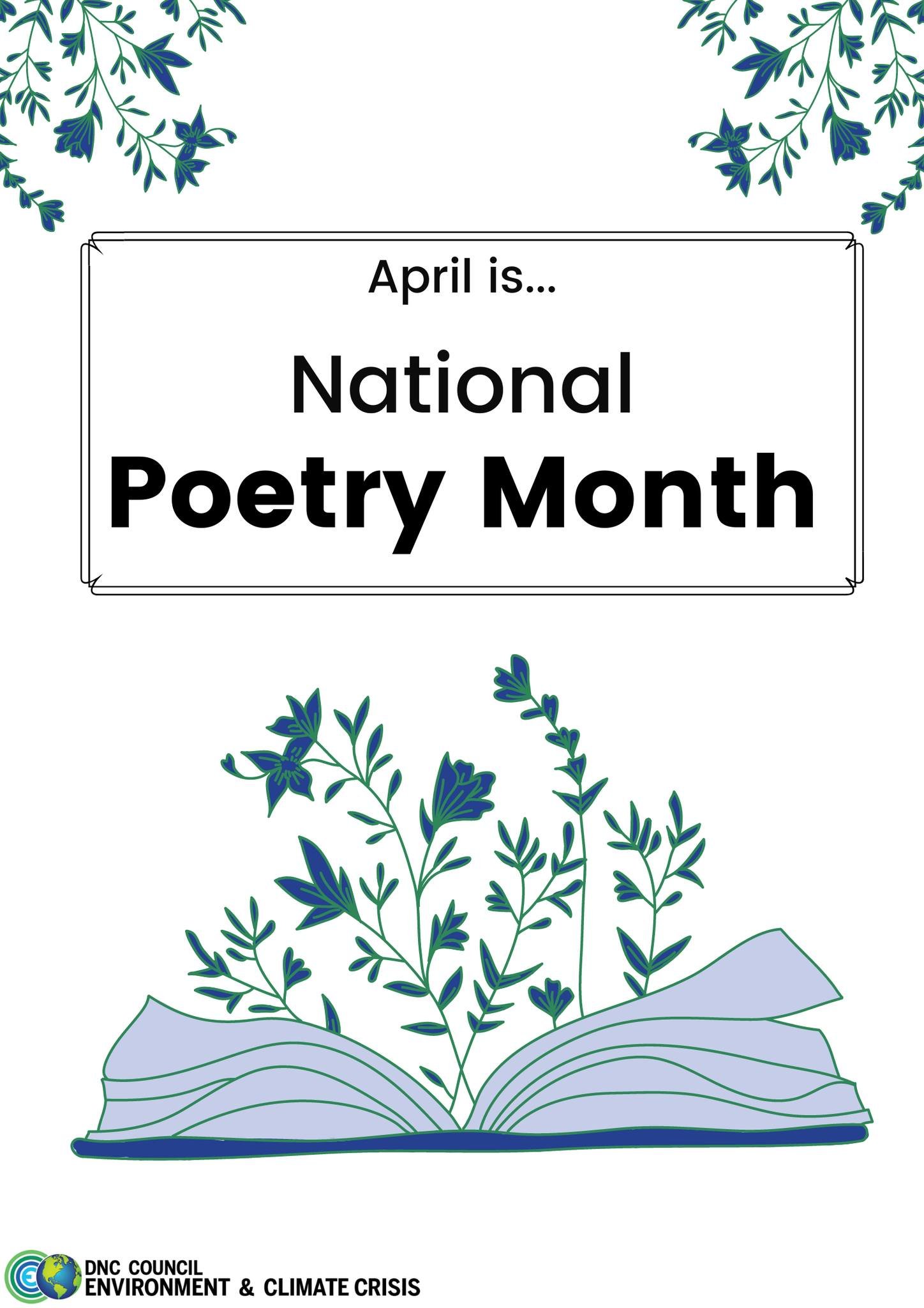 April is not just #EarthMonth &mdash; it's also #NationalPoetryMonth!📚🌏

We can express our love for the Earth, our hopes and fears about the climate crisis and more through poetry. Our Chair @Michelle.Deatrick shared an environmental poem she wrot