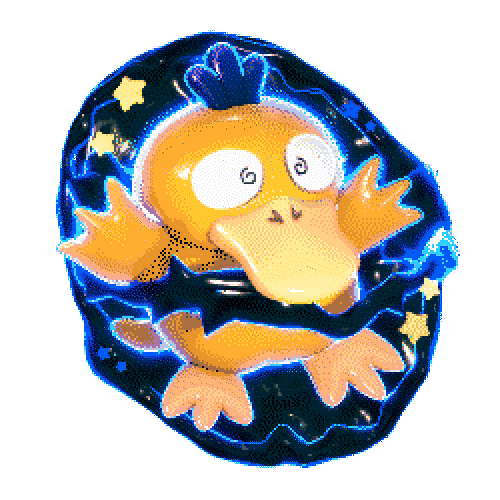 Psyduck Space Sticker