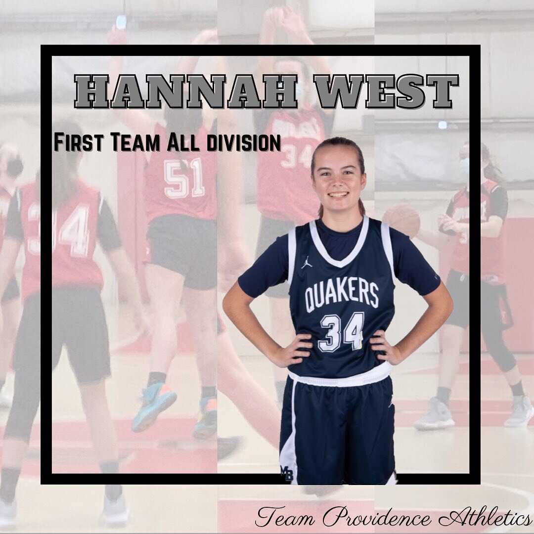Congratulations to Hannah West for making First Team All-Division 👏🏻🏆