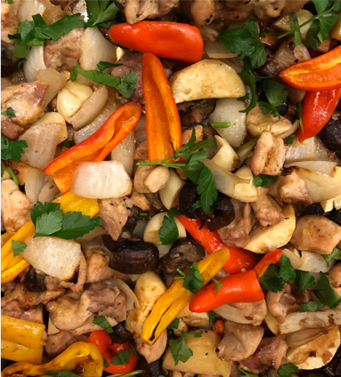 Chicken &amp; Mushroom Tray Bake