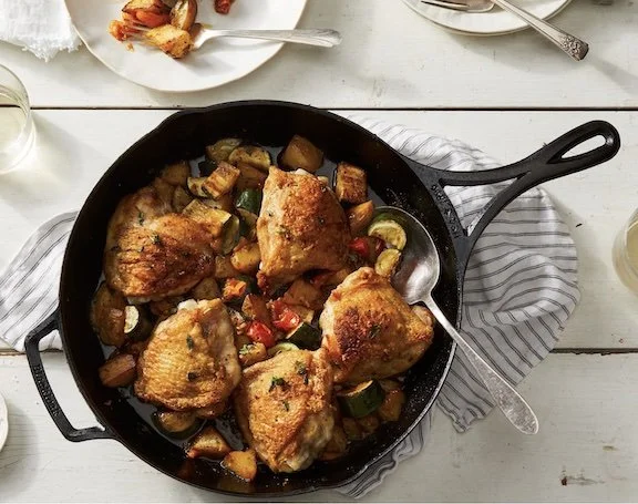 Crispy Chicken with Summer Vegetables