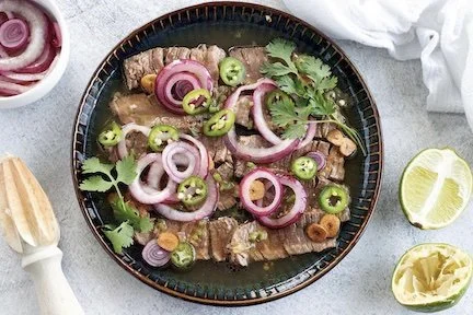 Ribeye with Citrus-Soy Broth