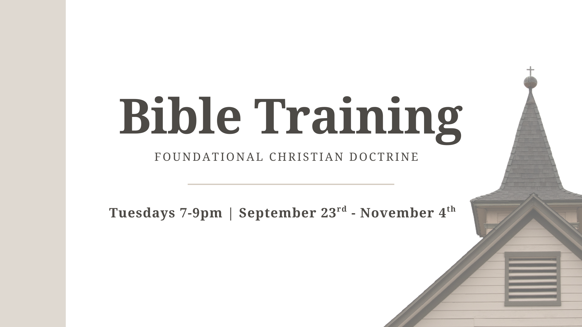 Bible Training: Foundational Christian Doctrine