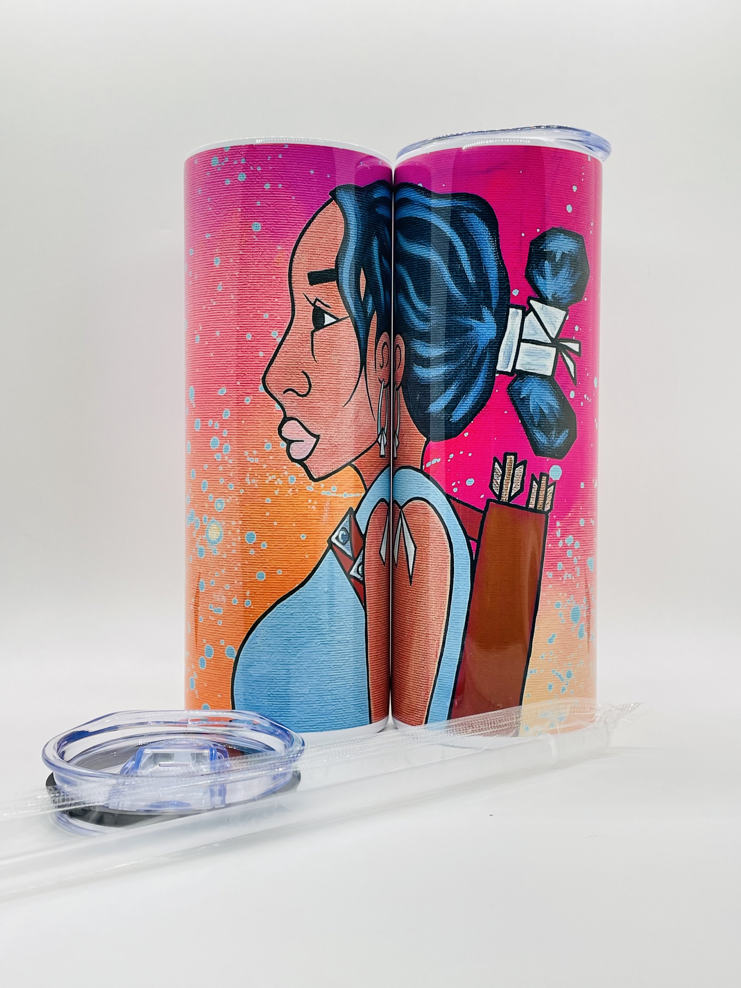 20 oz Girl with the Arrows & Blue Corn Meal Tank