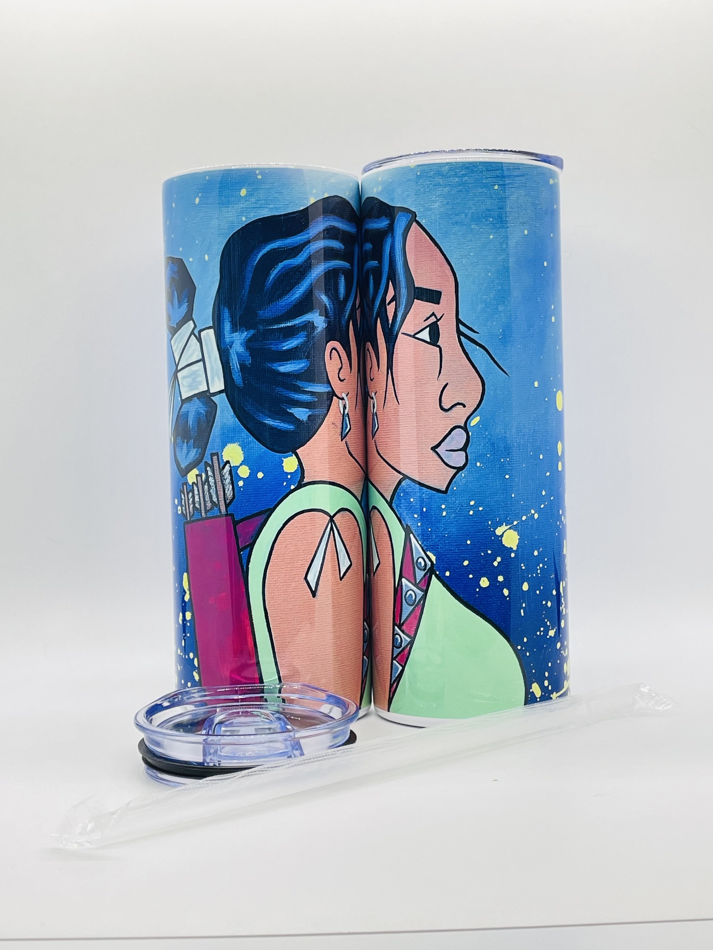 20 oz Navajo Girl with the Arrows & Sage Top